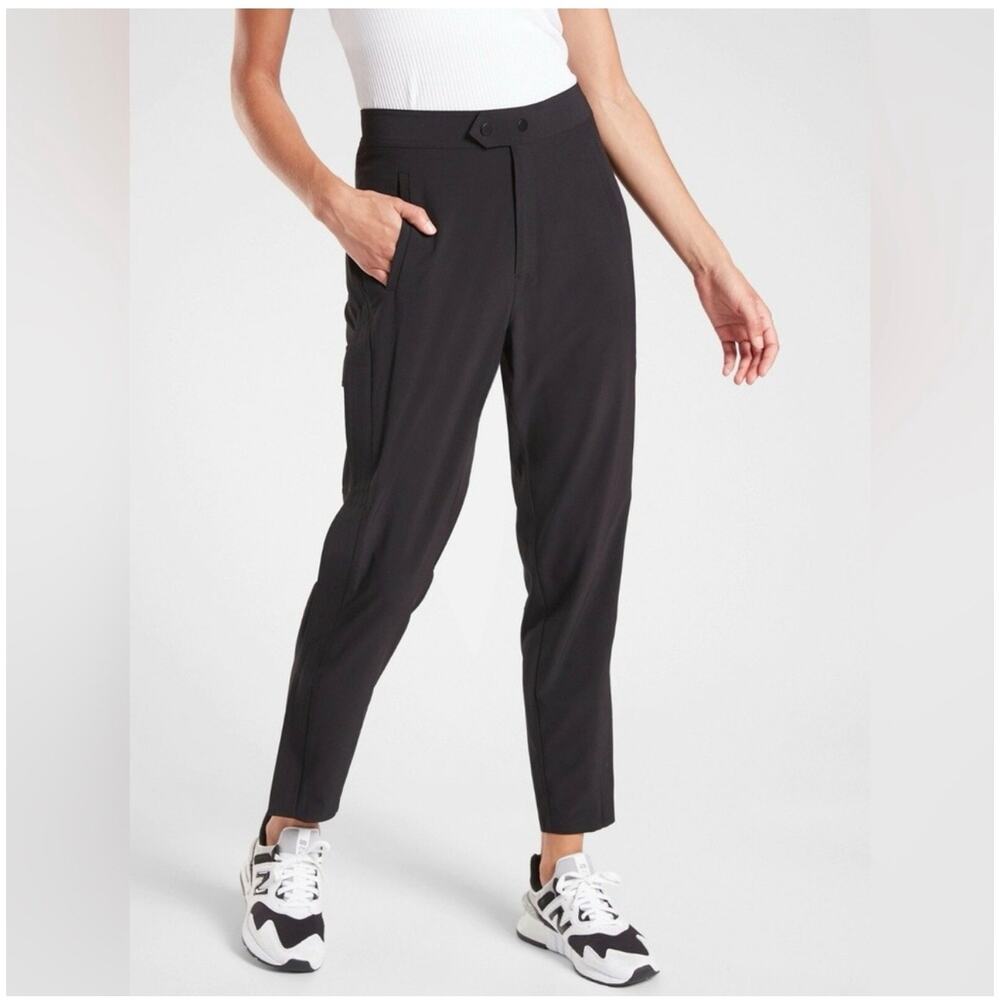 Athleta Black Tapered High-Rise Jogger Pants